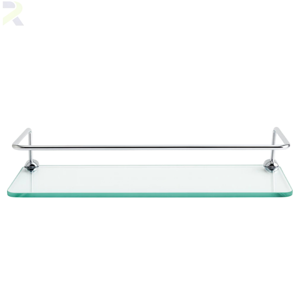 Porta Shampoo Parede Prateleira Vidro Para Banheiro Ou Cozinha Reto Organizador De Box 30x10 Incolor