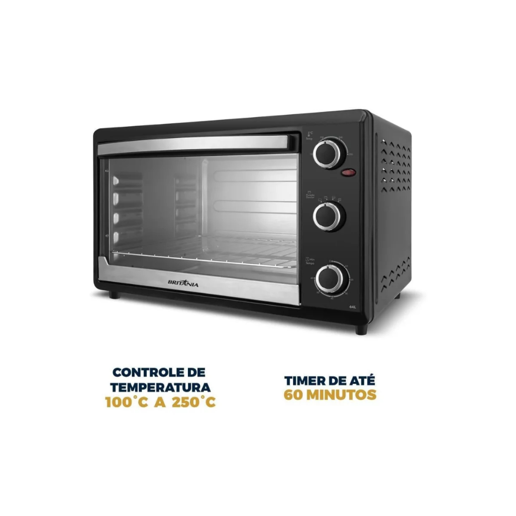 Forno Elétrico Britânia BFE44P 44L 1500w 127V Forninho Elétrico Air Fry em Oferta na Shopee