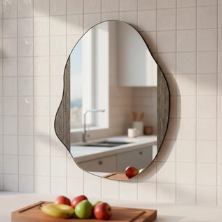 Espelho Orgânico Decorativo Grande Pinterest 60x110 Mod Rubi em Oferta na Shopee