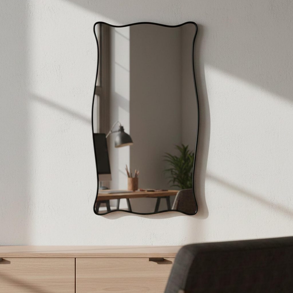 Espelho De Parede Orgânico Sala Lavabo 60x110cm Mod Paris em Oferta na Shopee