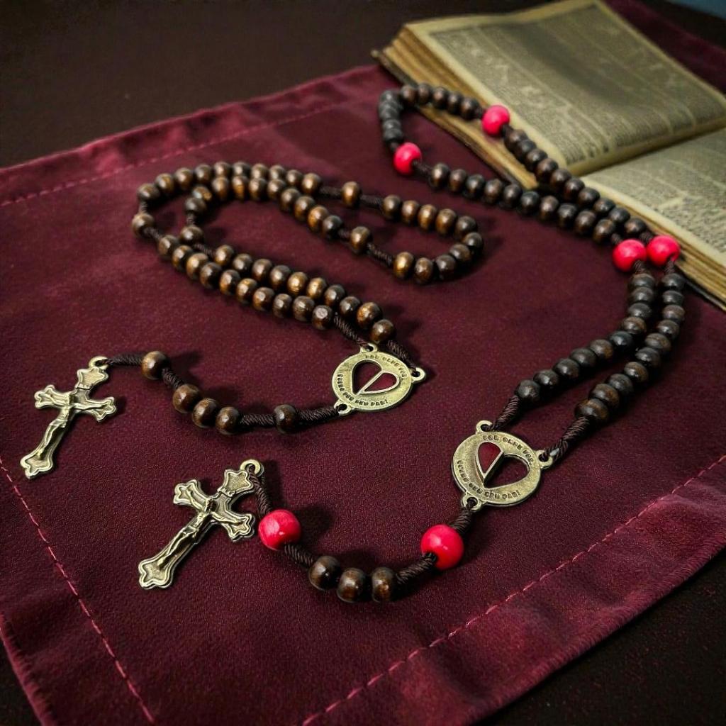 Terço para Casal  Presente Religioso Casamento Noivado e Bodas em Oferta na Shopee