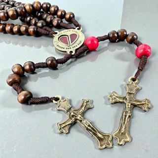 Terço para Casal Em Madeira Imbuia POR ONDE FOR QUERO SER SEU PAR| O QUE DEUS UNIUO HOMEM NÃO SEPARE 8mm em Oferta na Shopee