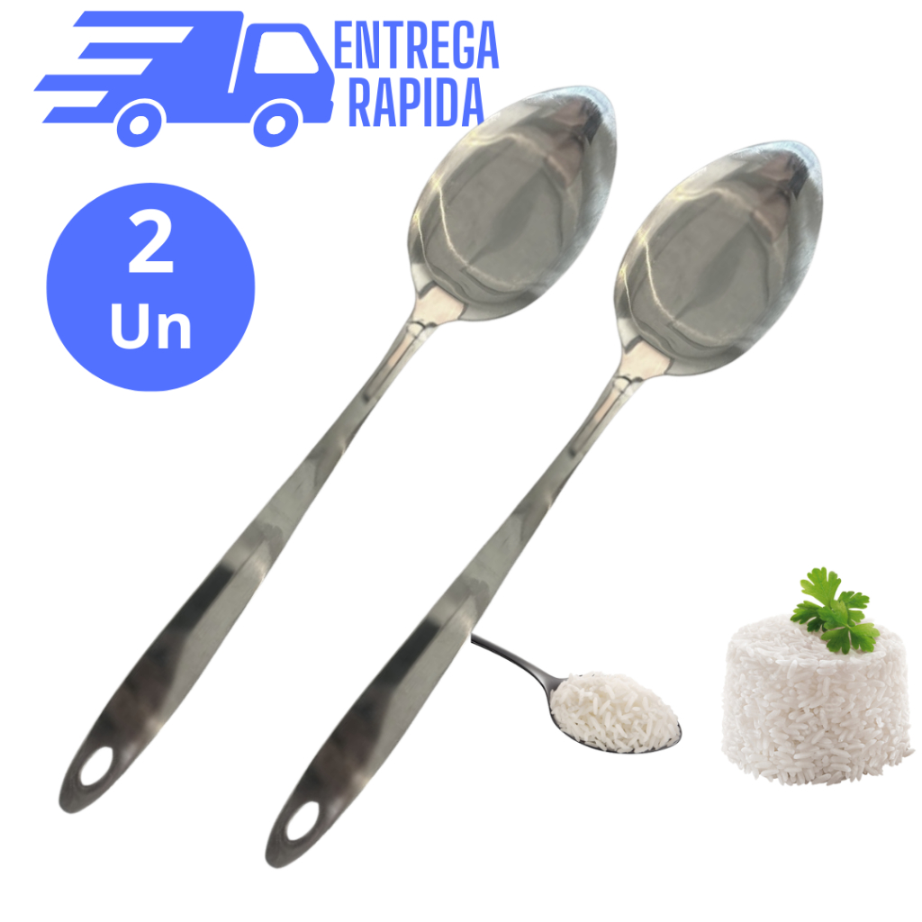 Kit 2 Colher De Arroz Inox Premium 32 CM