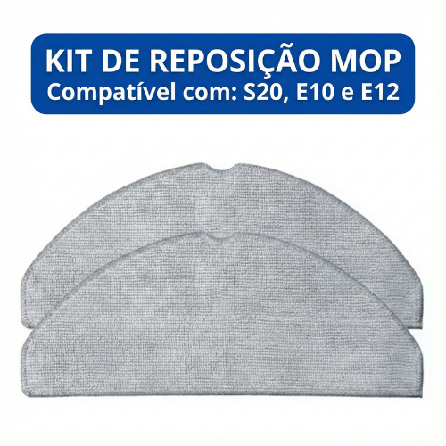Kit Panos Mop para Robô Aspirador Compatível com S20 E10 E12