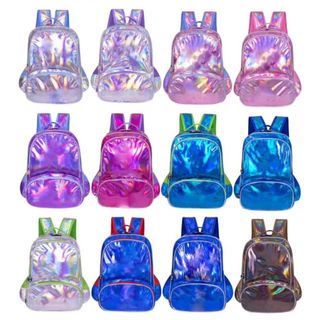 Mochila Holográfica Infantil/Teens – Brilhante, Leve e Moderna