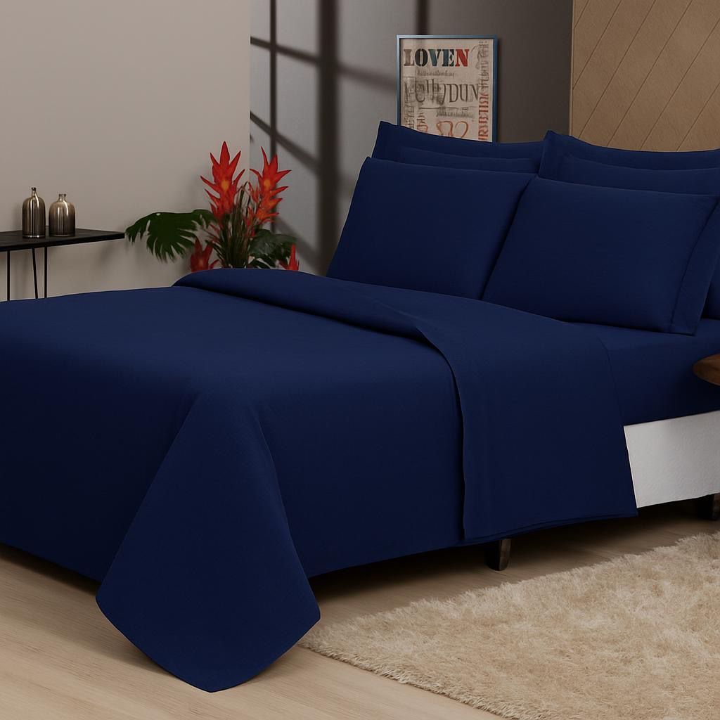 Capa De Edredon Duvet Zíper Micropercal 400 fios Várias Cores Deluxe Mega Promoção em Oferta na Shopee