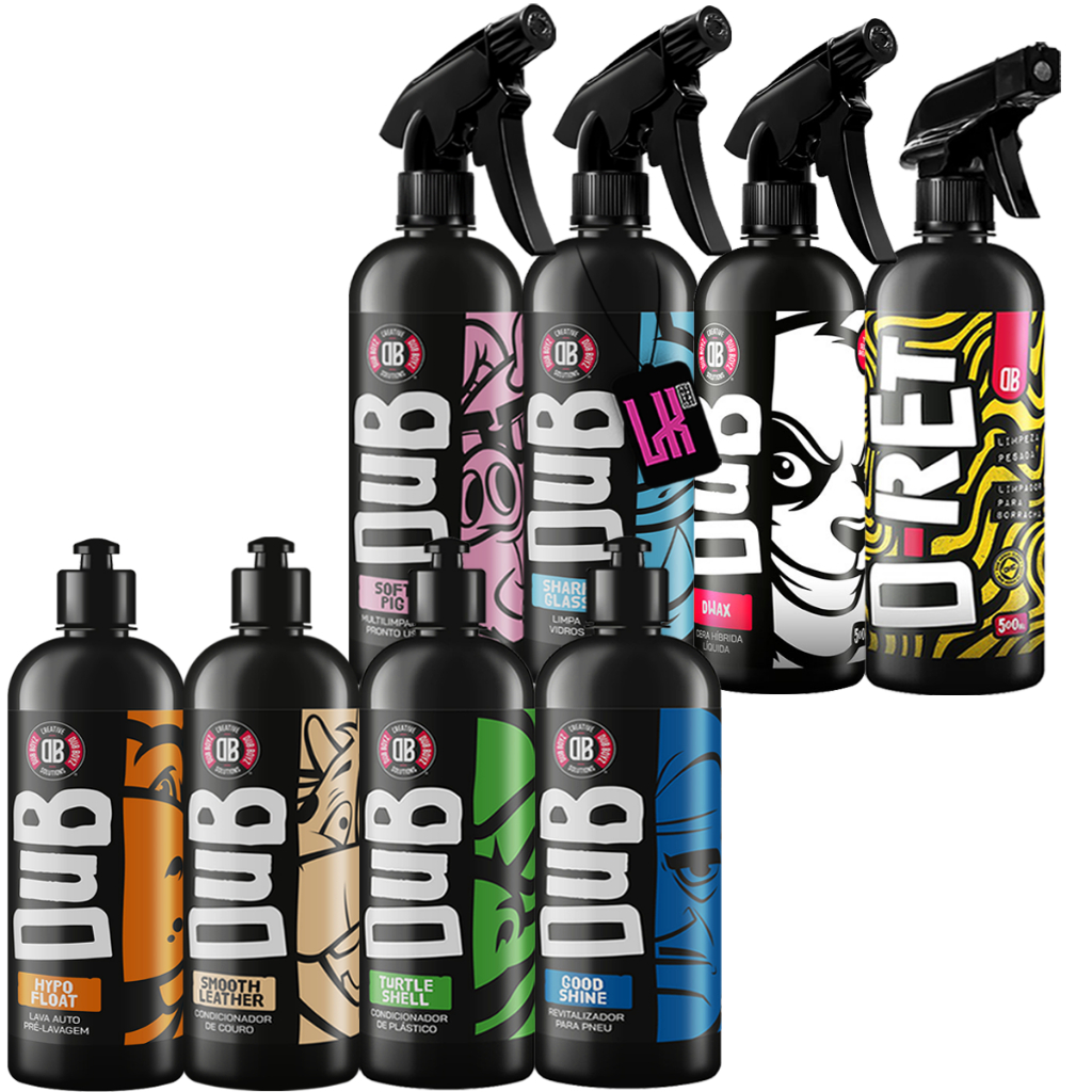 Kit 8 Produtos Dub Boyz Lavagem Automotiva Profissional Completa Shampoo Apc Cer