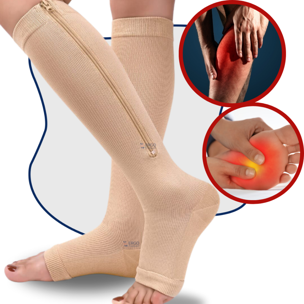 Meia Ortopédica Sem Ponteira Original de Alta Compressão Para Trombose Inchaço e Varizes em Oferta na Shopee
