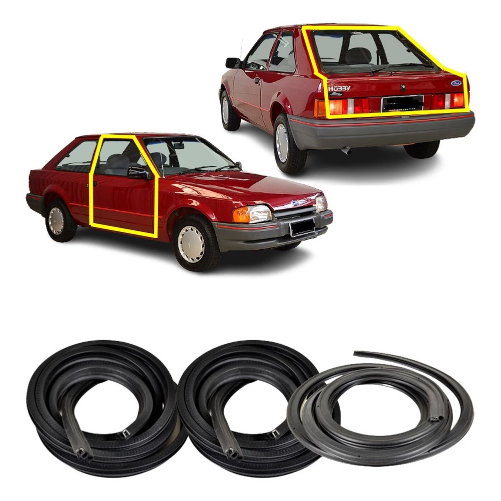 Kit Borracha Porta E Porta Malas Escort Verona Apollo Até 1992