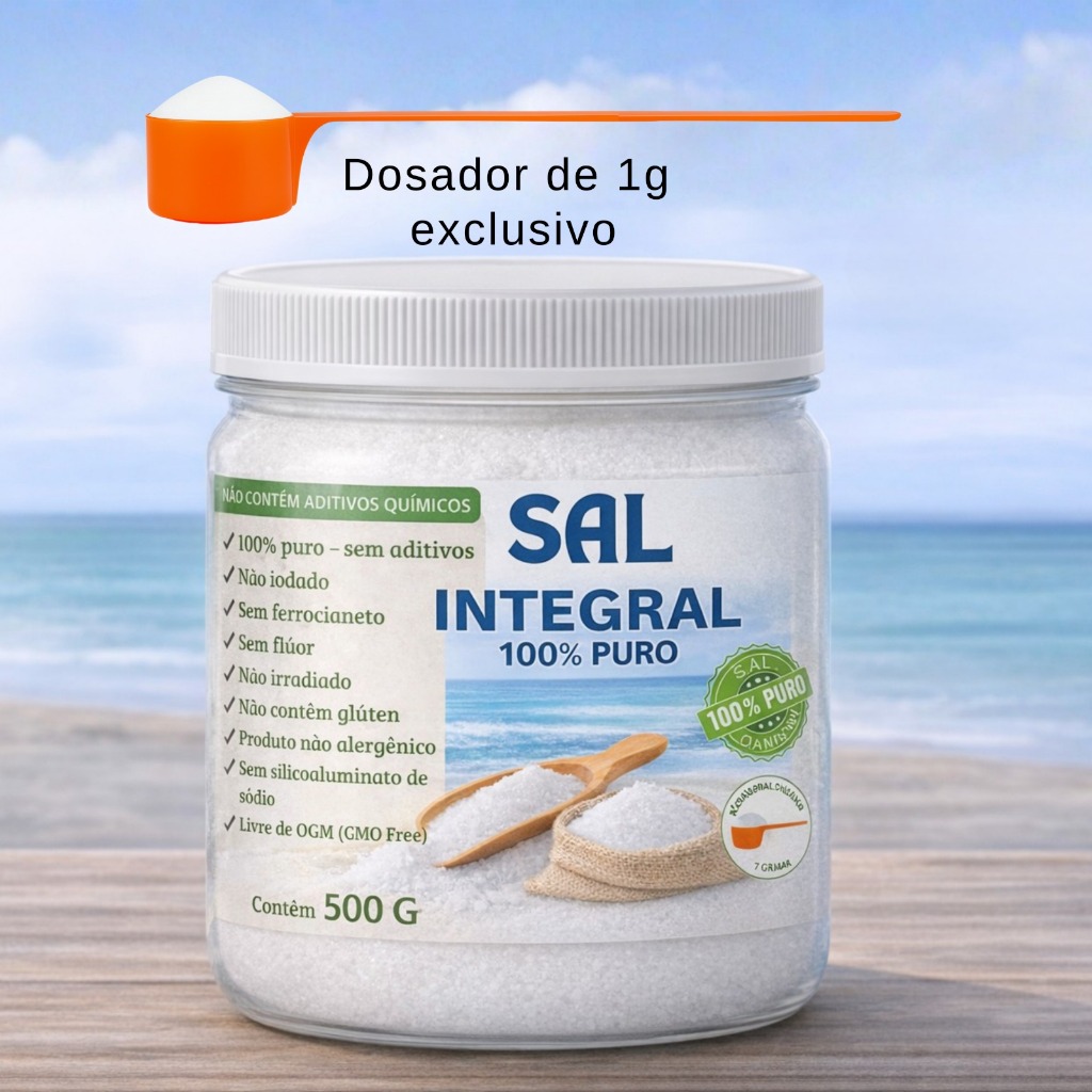 Sal Puro Natural S/ Iodo Culinário 500g Rico Em Minerais em Oferta na Shopee