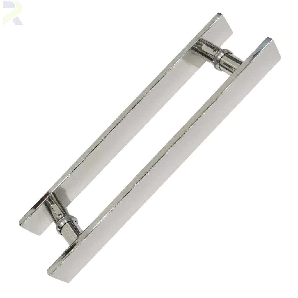 Puxador Para Porta Em Alumínio Barra Chata Chato Duplo Chato 60cm Pivotante Madeira ou Vidro em Oferta na Shopee