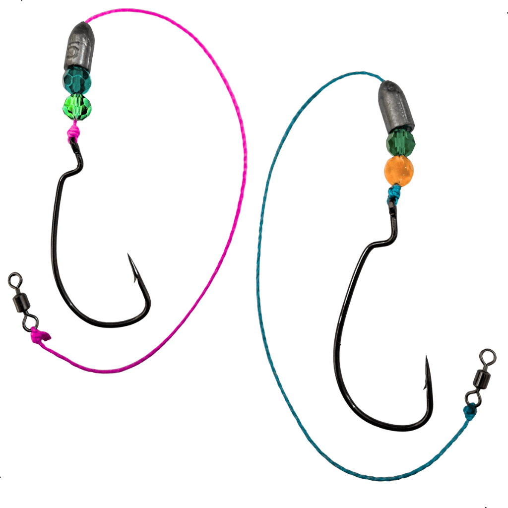 Chicote Montagem Texas Rig P/ Isca Soft Traíra Anzol Offset Pesca De Fundo Traíra Robalo Black Bass em Oferta na Shopee