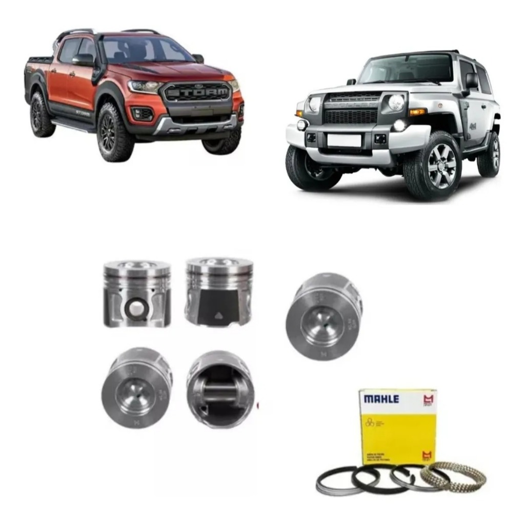 Jogo Pistão Com Anel Para Ranger Troller T4 3.2 20v 5cil Duratorq Mahle