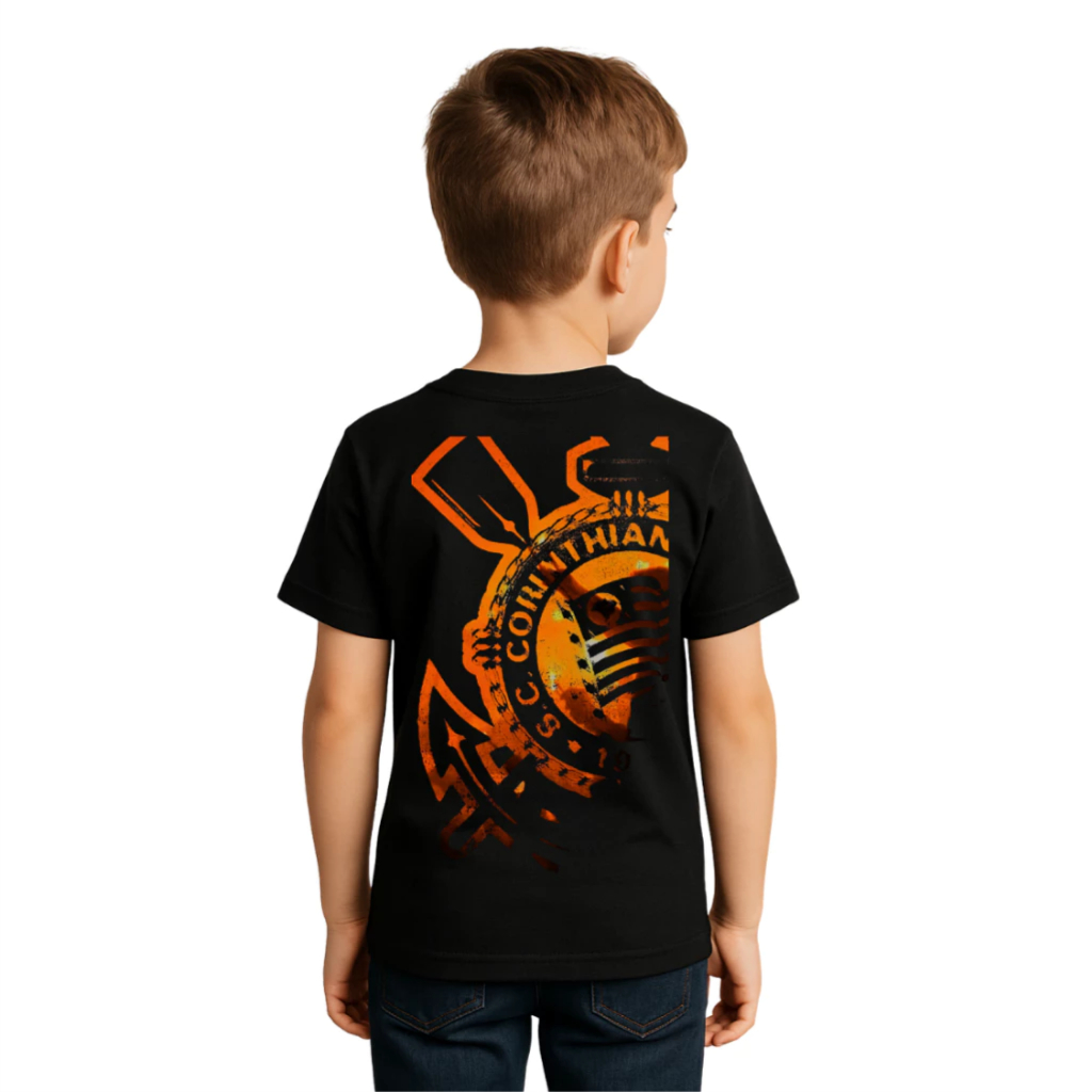 Camisa Infantil Corinthians Lançamento Estampa Futebol 100% Algodão, camiseta Corinthians ADULTO