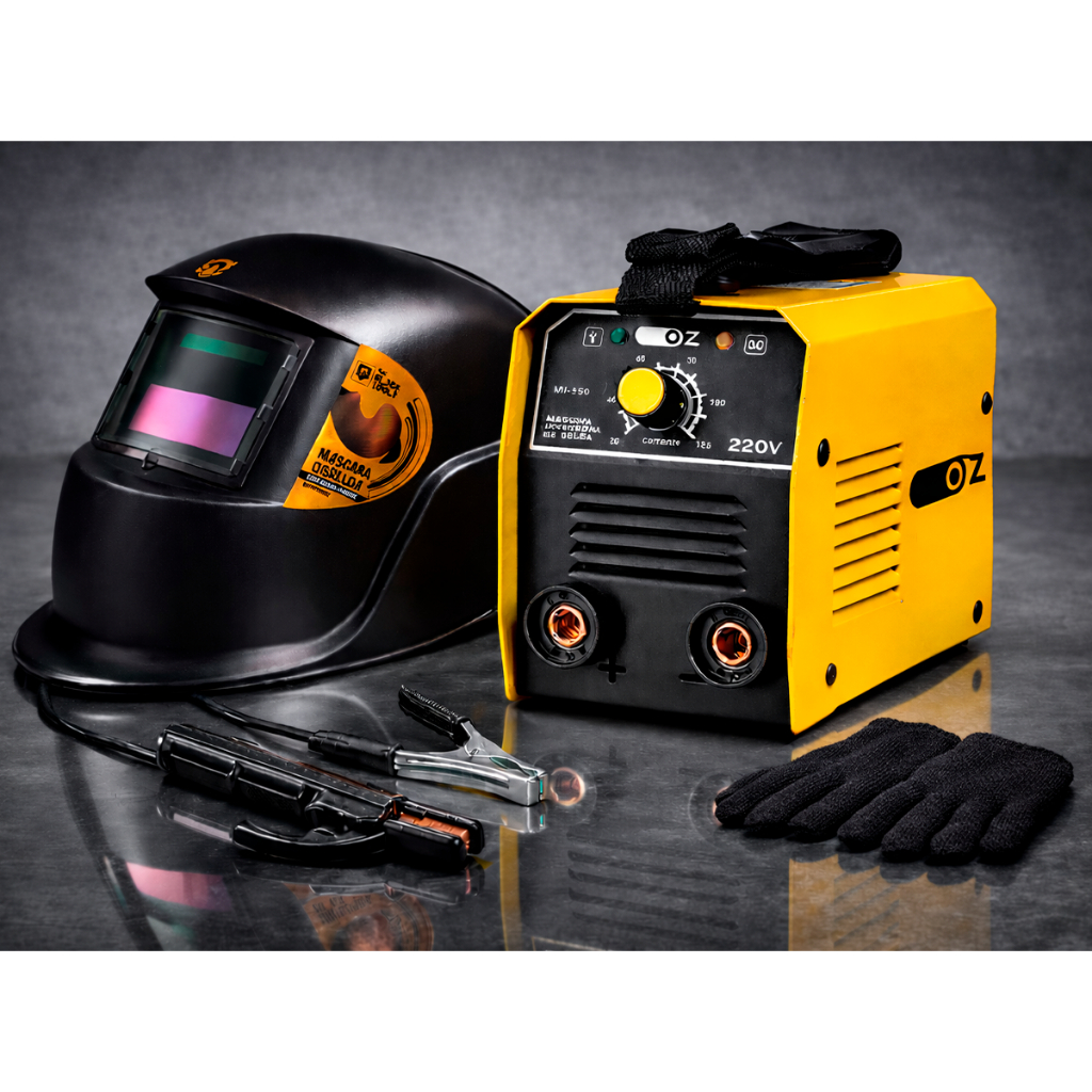Máquina Inversora De Solda Mma Eletrodo + Máscara + Luvas 220v em Oferta na Shopee