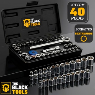 Kit Chaves Jogo Catraca Reversível Soquetes 40 Peças com Maleta em Oferta na Shopee