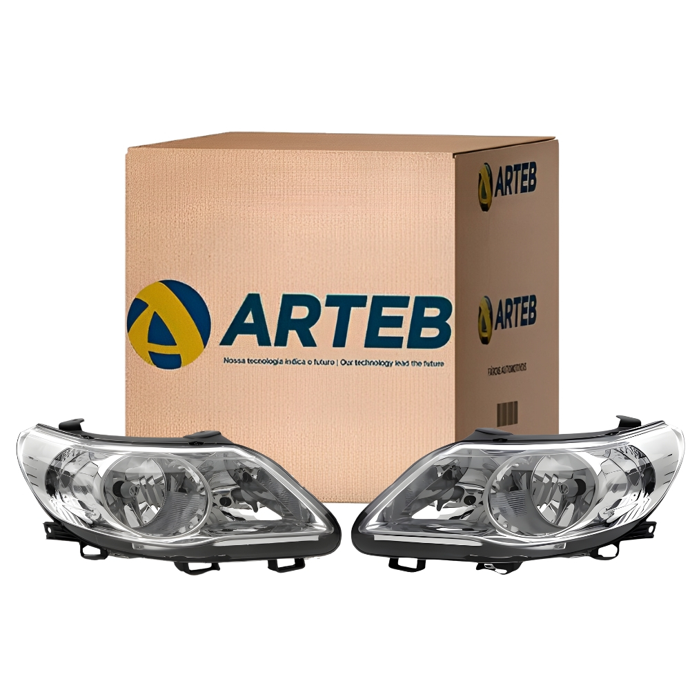 Par Farol Saveiro Gol Voyage G5 Original Logo Vw H1 H7 Arteb