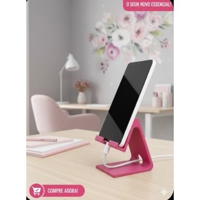 Suporte Para Celular E Tablet Ajustável Apoio Mesa