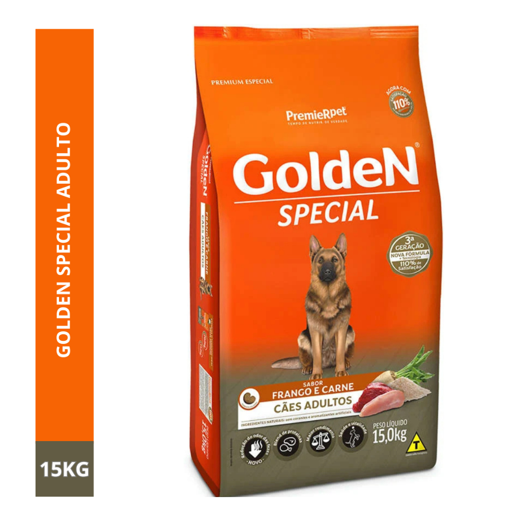 Golden Special Ração Para Cães Adulto Frango E Carne 15kg