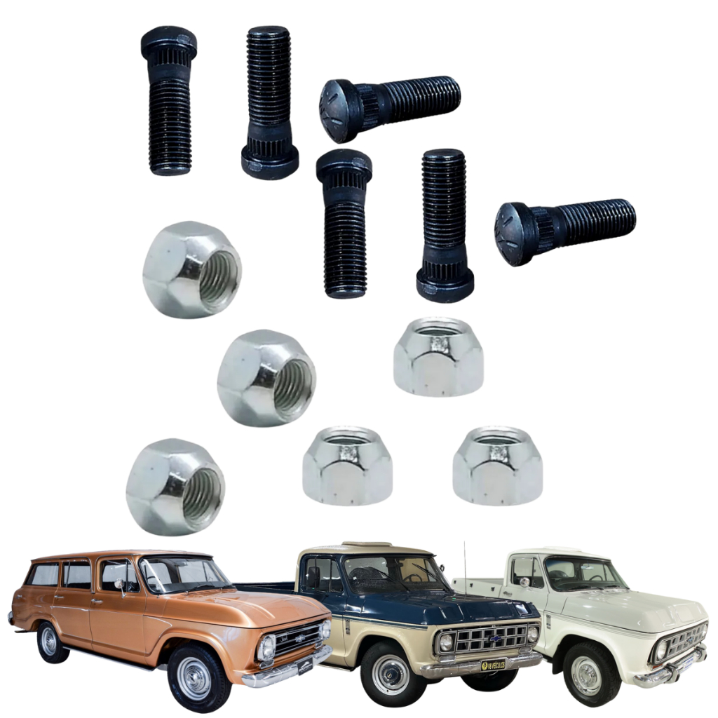 Jogo Parafusos De Roda GM Original 6 Peças Para Caminhonete Chevrolet A10 C10 D10 em Oferta na Shopee