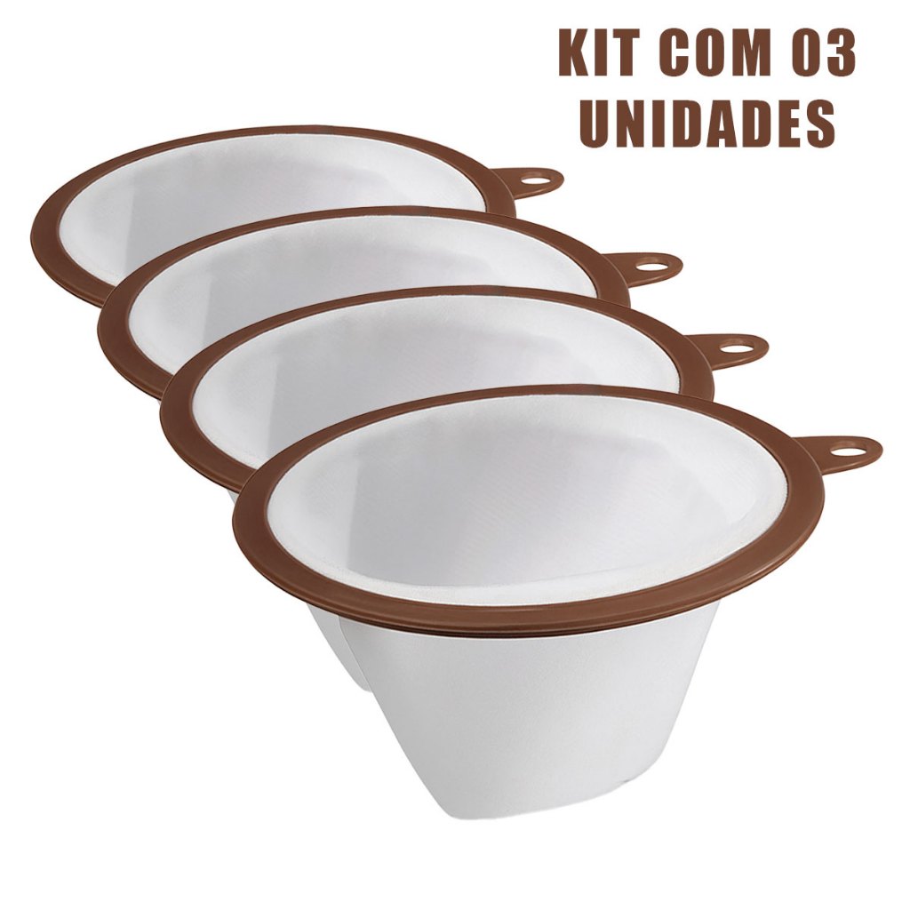 Kit Filtros Permanentes para Café de TNT Tamanho 103 Reutilizável e Sustentável Coador de Café em Oferta na Shopee