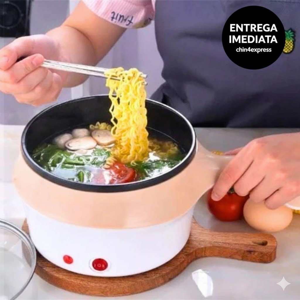 Panela Elétrica Aquecimento Rápido Antiaderente Alimentos Multifuncional 110v e 220v