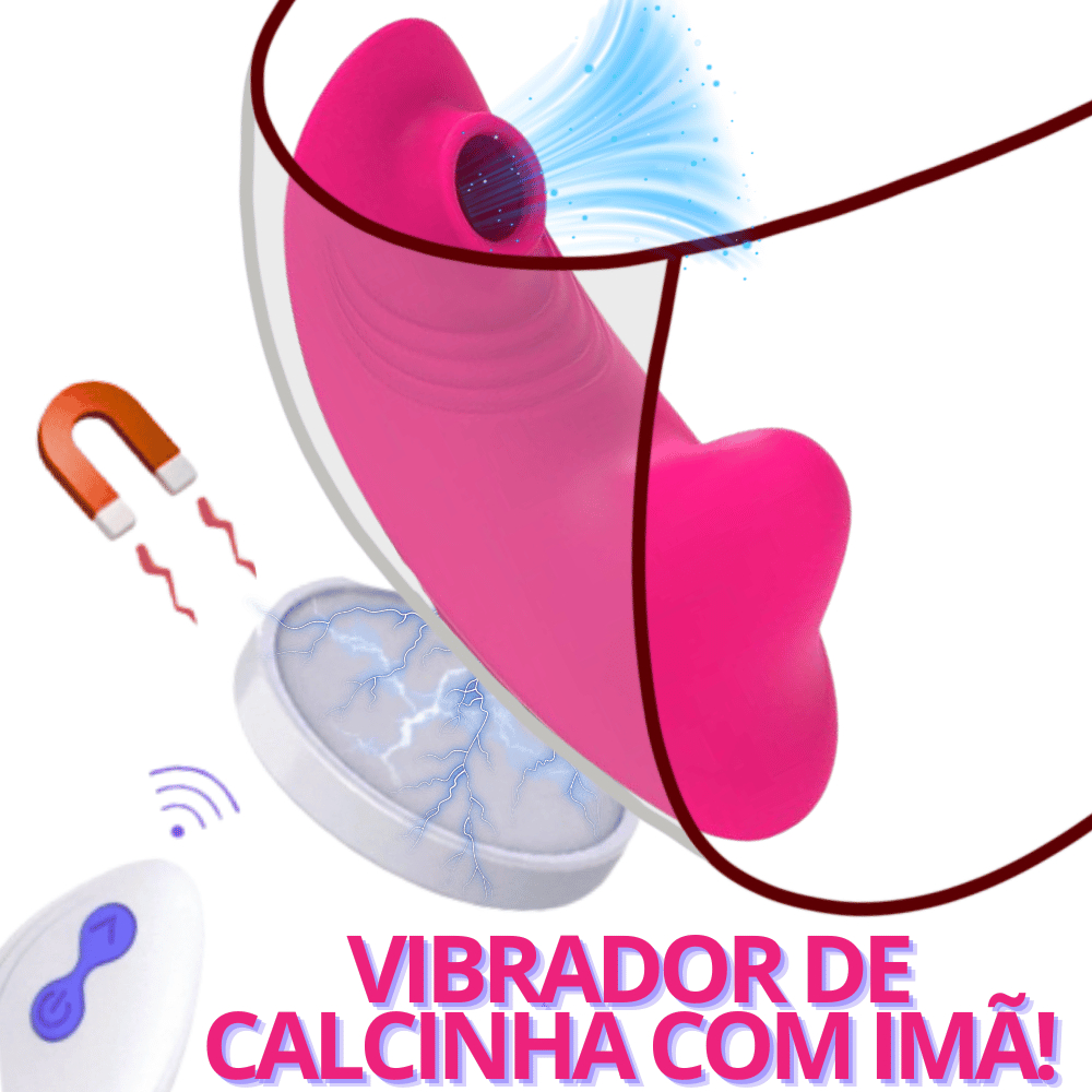 Vibrador e Sugador de Clitóris Pra Calcinha Pulsação Prazer