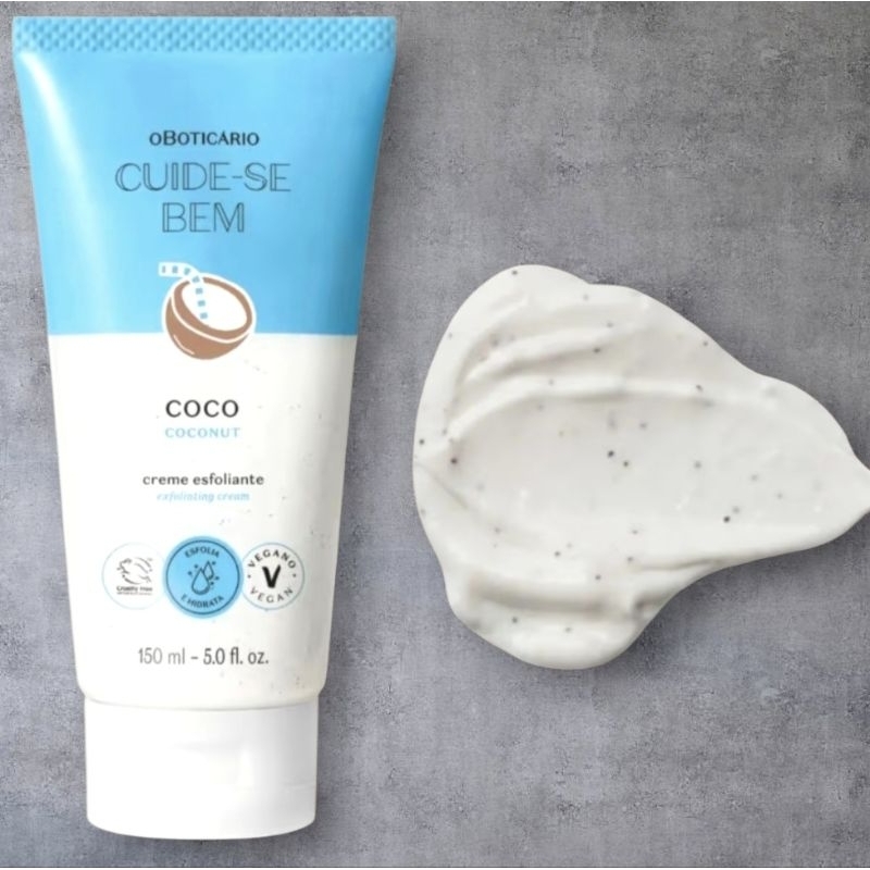 Creme Esfoliante Corporal Coco O Boticário 150ml