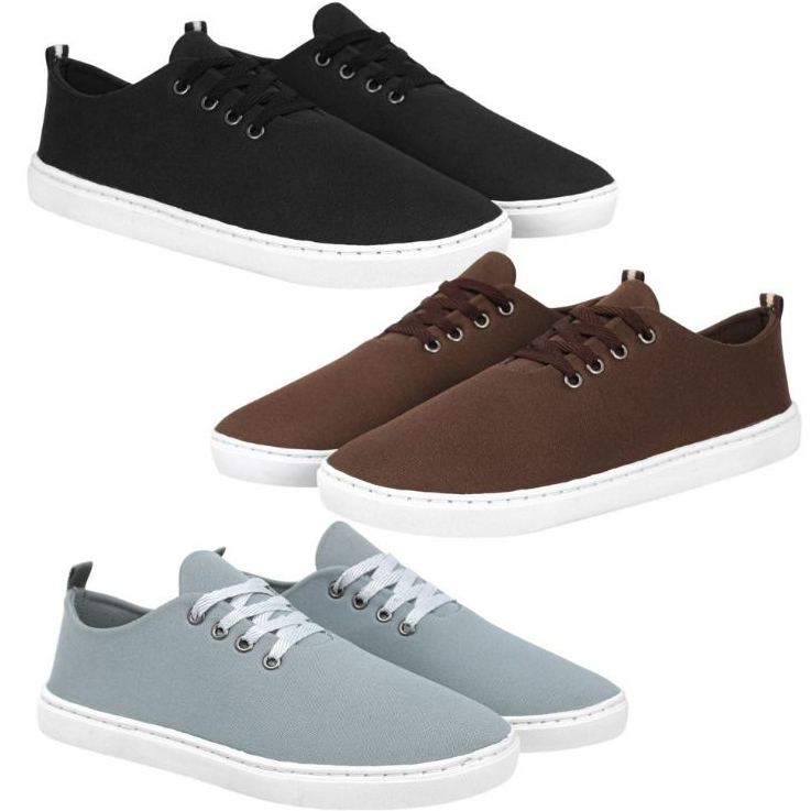 kit 3 Pares sapatenis confortável tenis barato promo em Oferta na Shopee