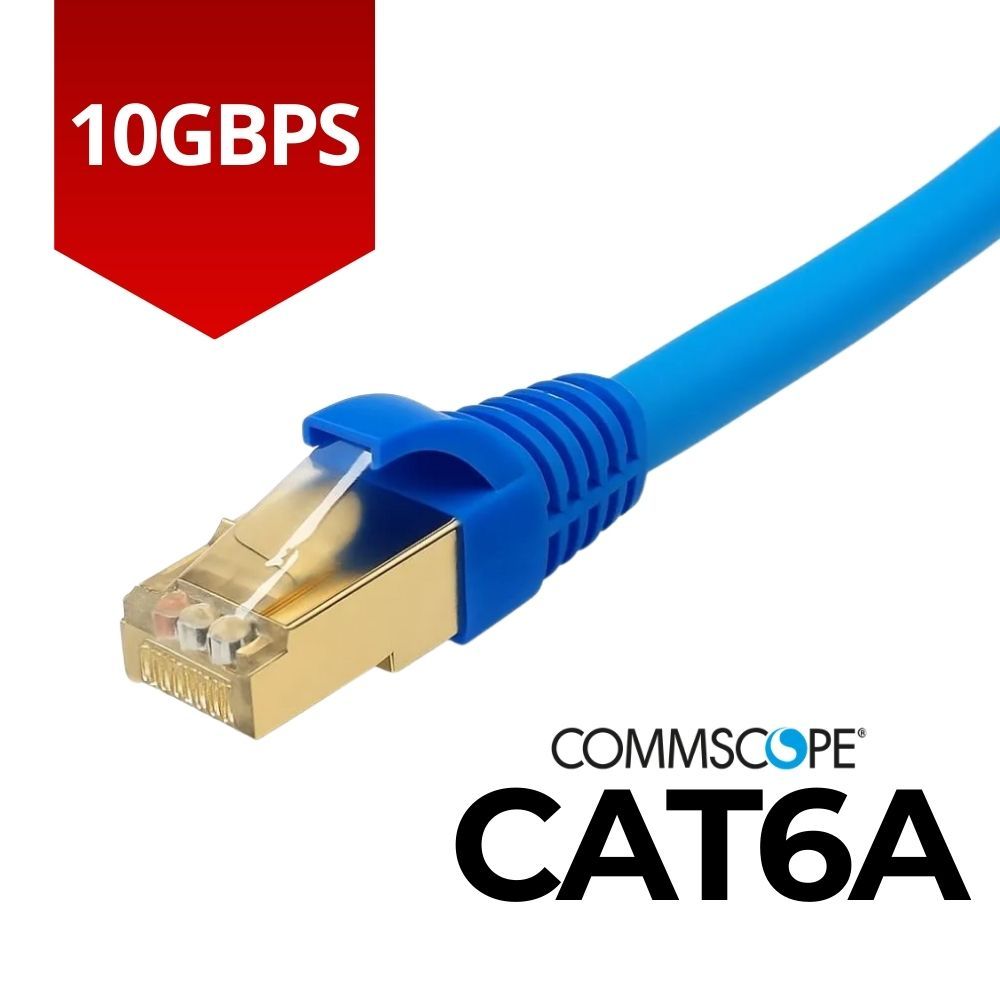 CABO CAT6A AZUL BLINDADO F/UTP COMMSCOPE 2 METROS 3 METROS 5 METROS 10 METROS