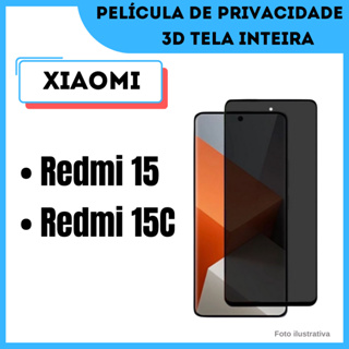 Película de Vidro 3D Privacidade Para Xiaomi Redmi 15 / Redmi 15C / Protetor Anti Espião Curioso. em Oferta na Shopee
