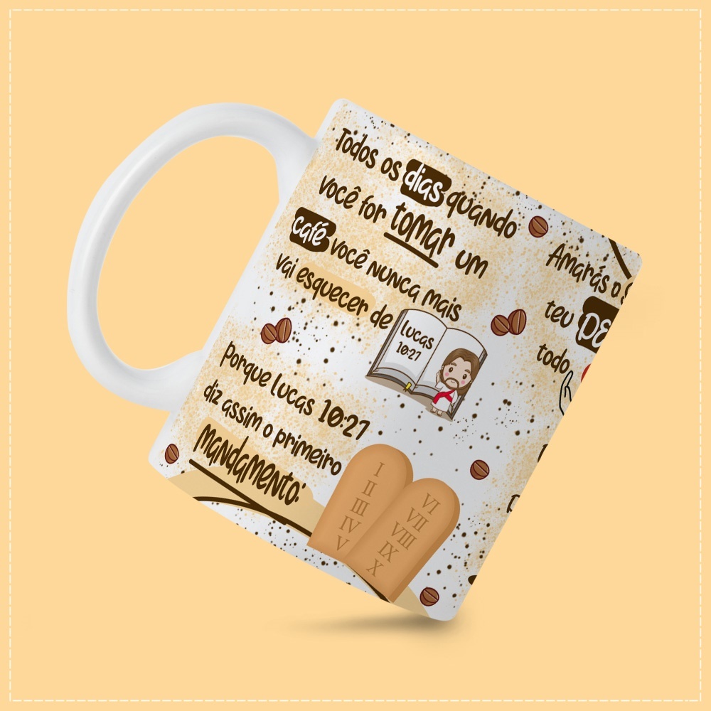 Caneca Personalizadas Lucas 10:27 versiculos biblicos