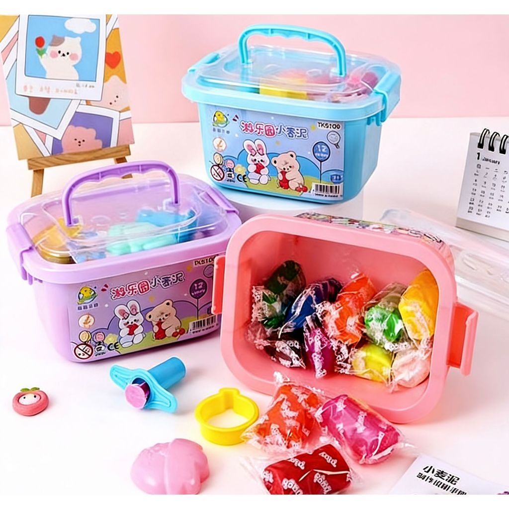 Conjunto de massinha Play-Doh para crianças, brinquedos, massinha colorida super leve para estudantes. em Oferta na Shopee