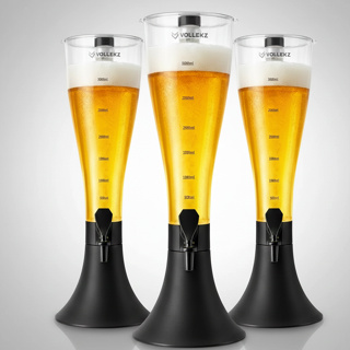 Kit 3 Torres Chopp 2,5/3 Litros Tulipa Vollekz com Refil Congelante de Aço Inox - Vollekz em Oferta na Shopee