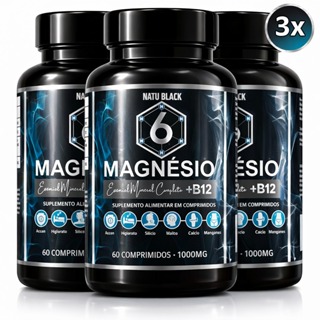 06 Magnésio + VITAMINA B12 METILCOBALAMINA Ascorbato Bisglicinato Citrato Malato Óxido Taurato em Oferta na Shopee
