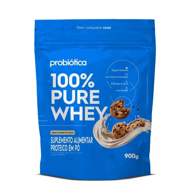 Whey 100% Pure Probiótica Sabores Diversos Refil 900g em Oferta na Shopee