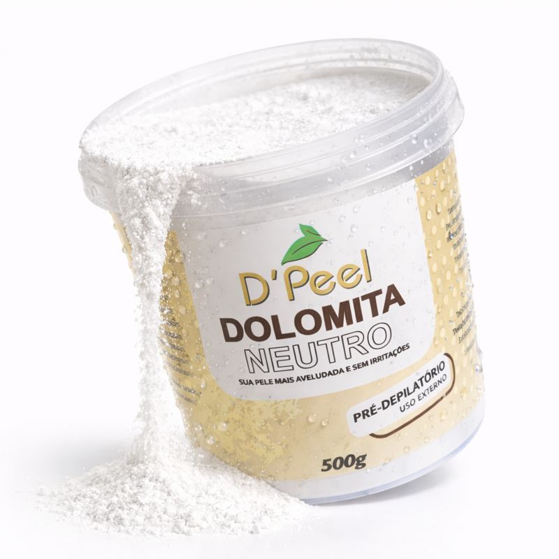 Dolomita em Pó Corporal para Pré Depilatório e Pós Depilação 500g D'PEEL TALCO D-peel