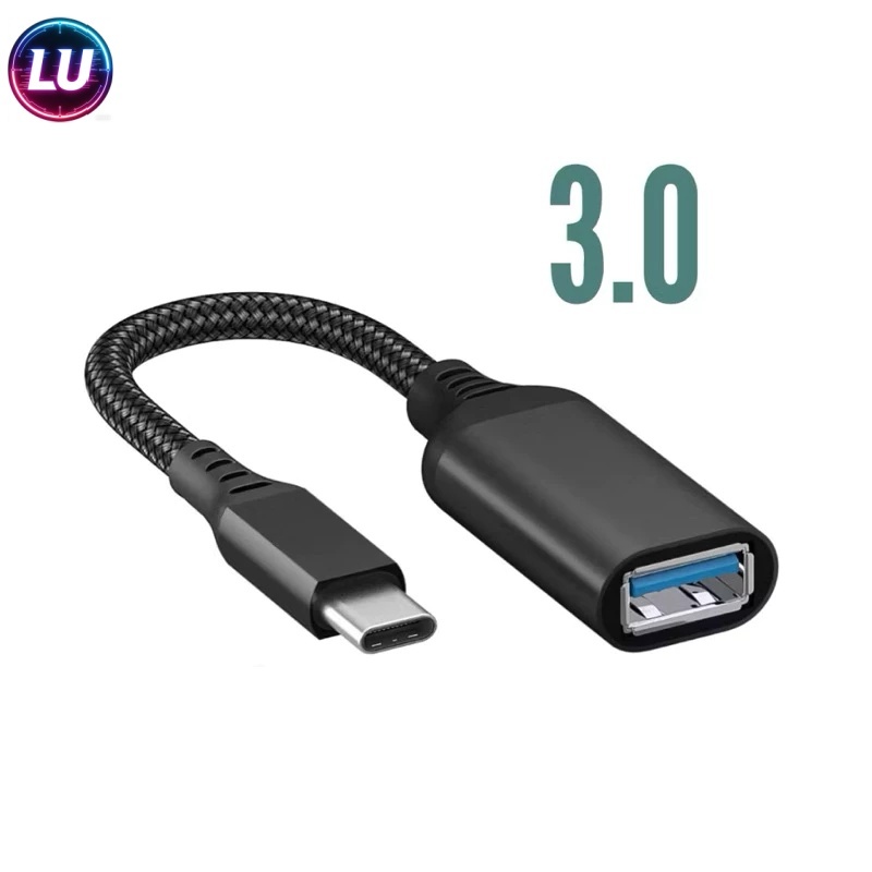 Cabo Adaptador OTG USB para Tipo C Mouse Teclado Pendrive 3.0