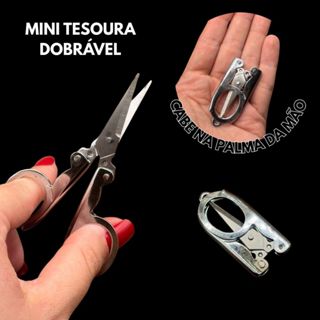 Tesoura Dobravel Compacta Portátil de Bolso Leve Versátil Aço Inox Multiuso Alta Qualidade em Oferta na Shopee