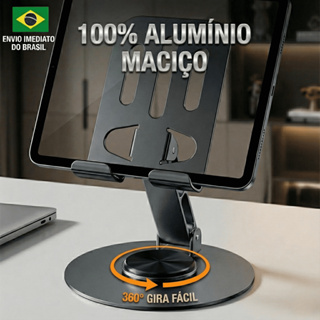 Suporte Universal 360 Celular Tablet Dock Alumínio - Porta Telefone Mesa Metal Dobrável Altura Regulável em Oferta na Shopee