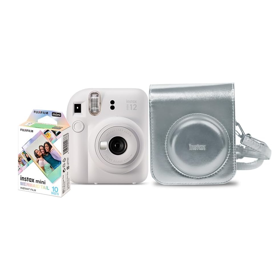 Kit Câmera Instax Mini 12 com pack 10 fotos Mermaid Tail
