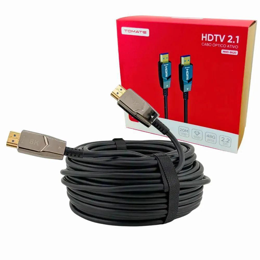 CABO HDMI 2.1 70 METROS 8K@60HZ ULTRA HD 4K@120HZ TOMATE MDH-8470