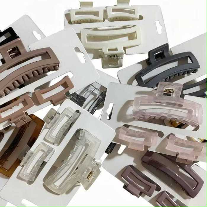 Kit 3 Presilhas Piranha de Cabelo em Acrílico Reforçado | Prendedor Feminino Antideslizante Forte Fixação em Oferta na Shopee