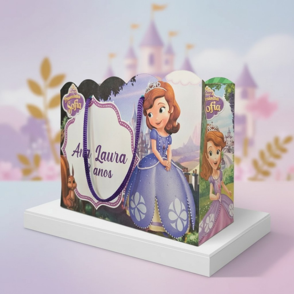 Kit Sacolinhas Personalizadas Festa (Princesa Sofia)