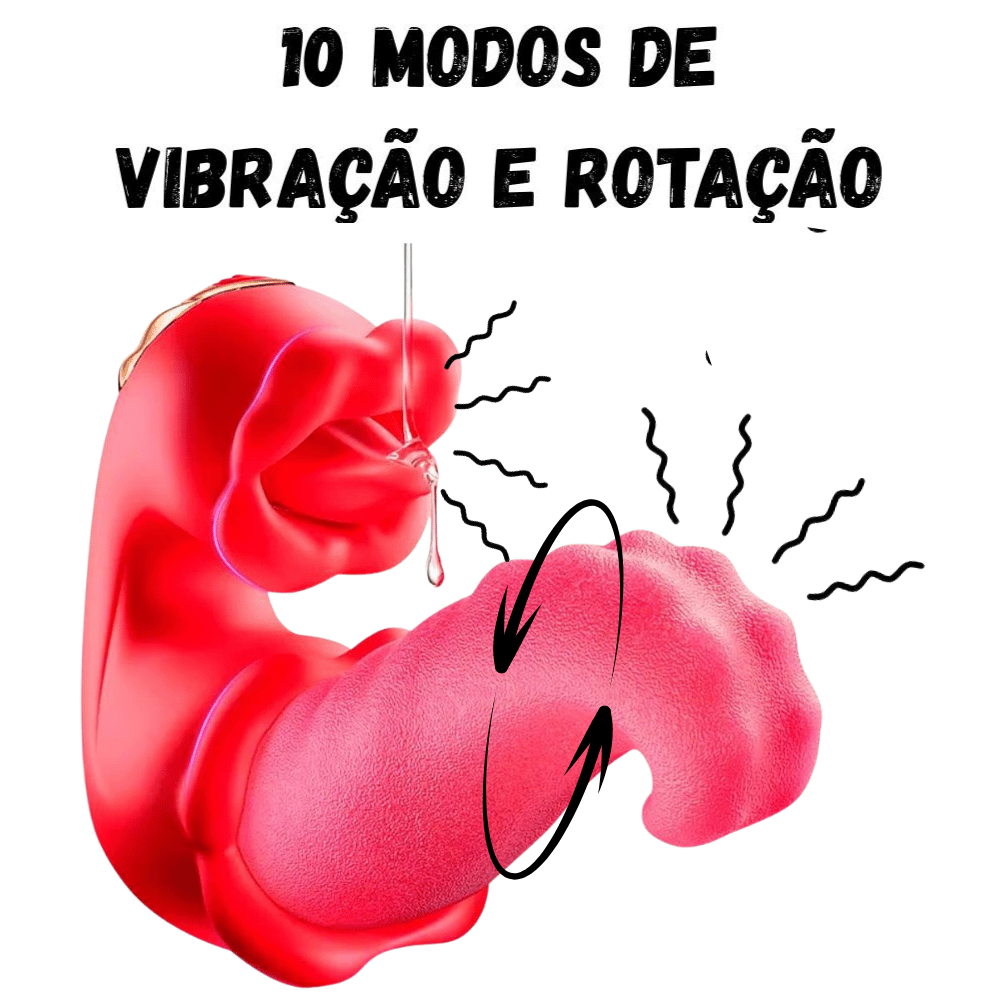 Vibrador Língua Dupla Penetração Realista com Estímulo Clitoriano em Oferta na Shopee