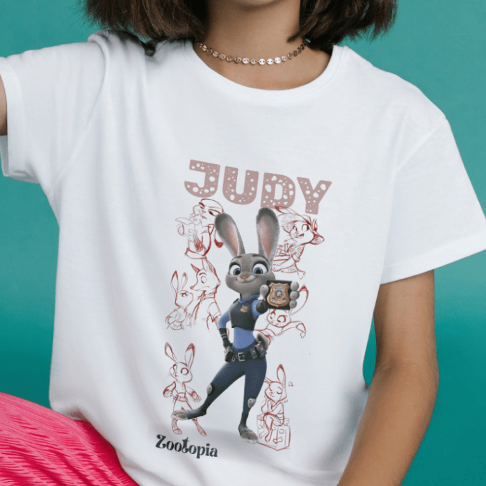 Camiseta Infantil Judy Zootopia Blusa Algodão Menina Estampa Zootopia