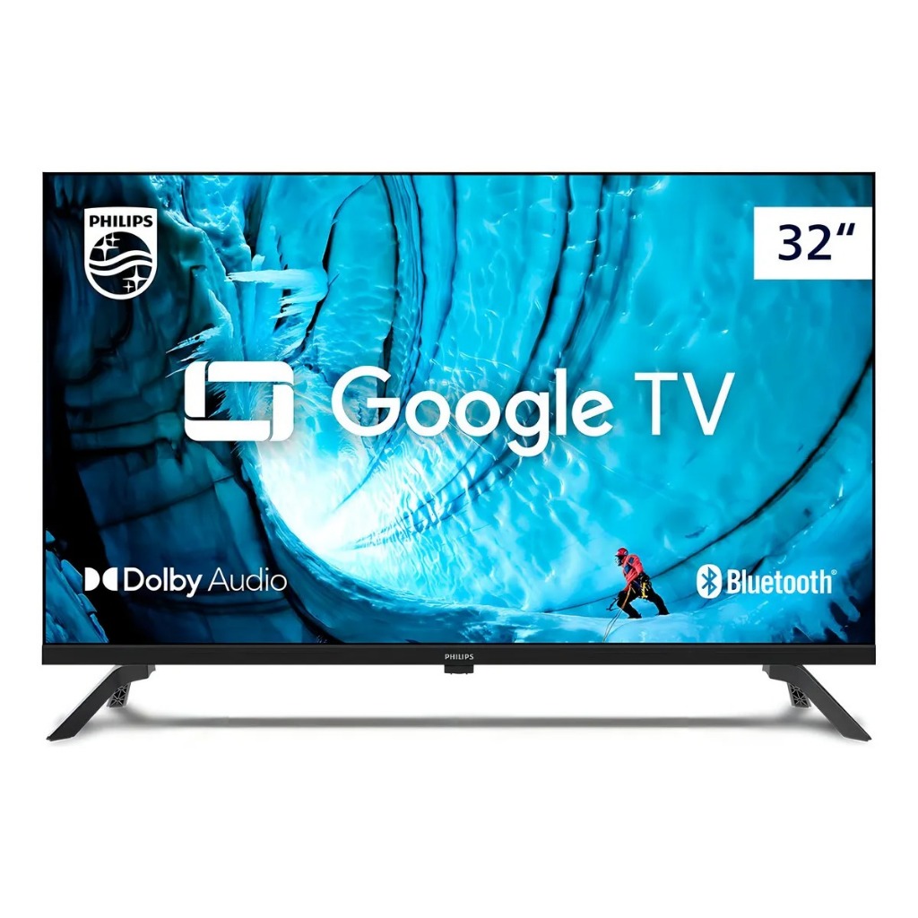 Smart Tv Philips 32 HD Android Tv Comando de Voz - Bivolt