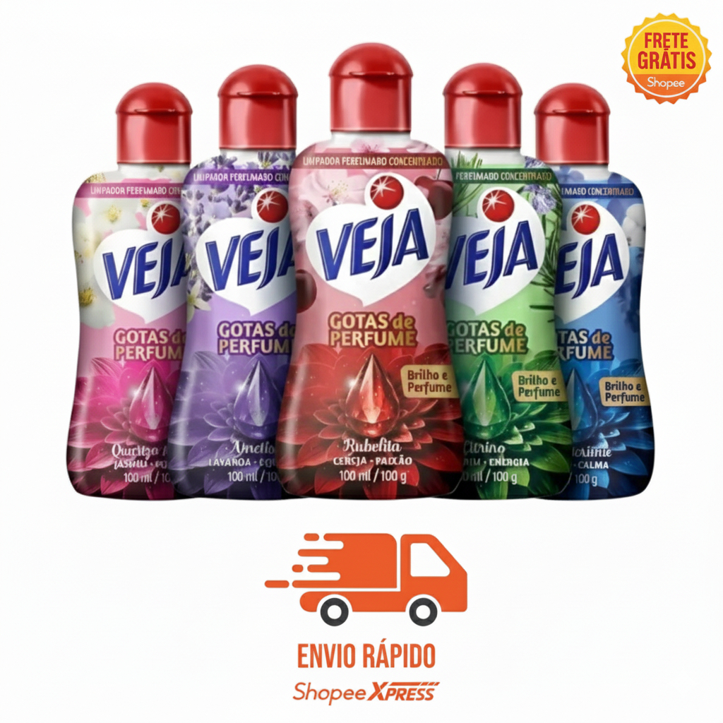 Veja Limpador Concentrado 100ml - Limpa, Perfuma e Desinfeta em Oferta na Shopee