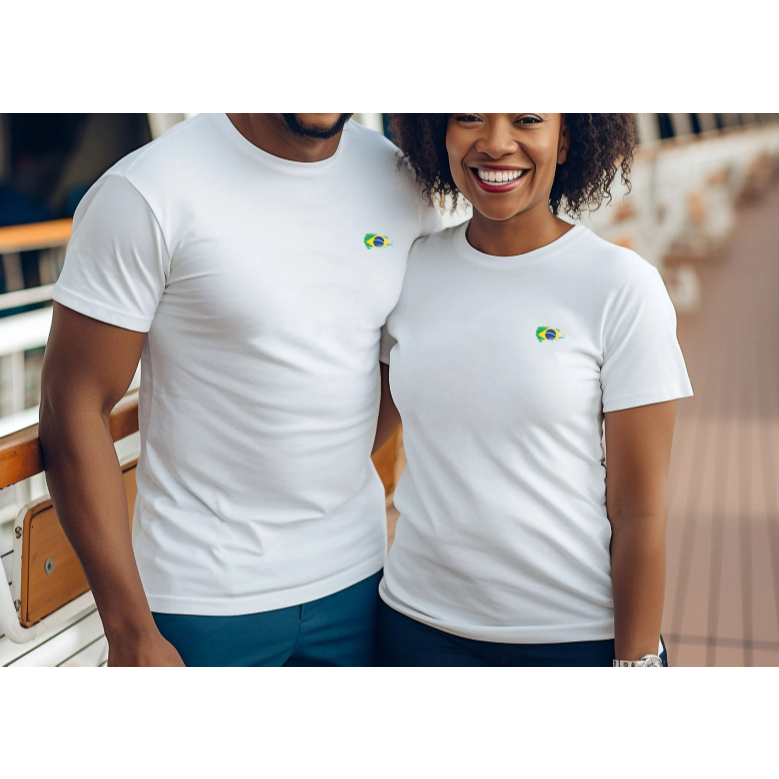 Camiseta Camisa Blusa Algodão  Bandeira do Brasil: Orgulho do Futebol Brasileiro