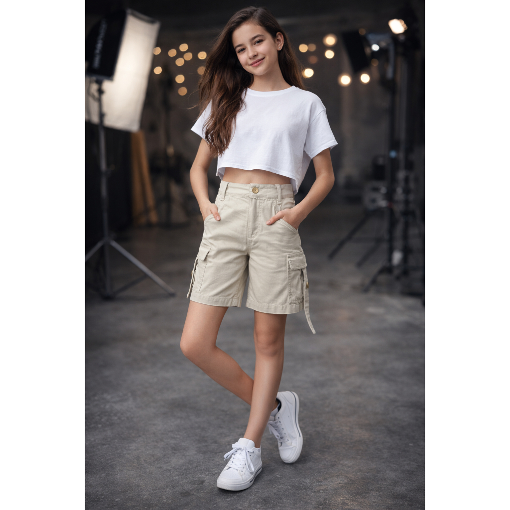 BERMUDÃO CARGO INFANTIL MENINA